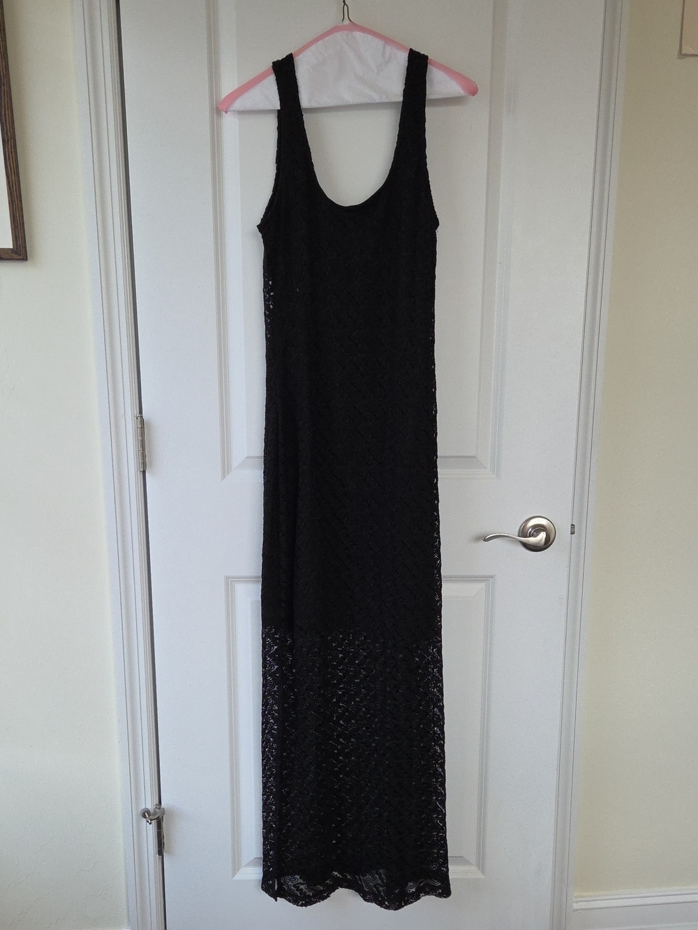 Apt. 9 Black Lace Maxi Dress with Scoop Neck